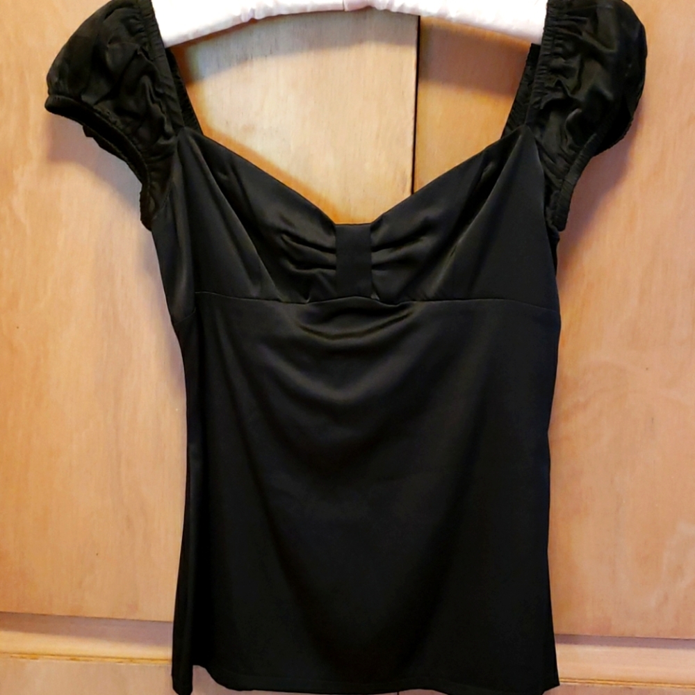 Silky Black Couture Top